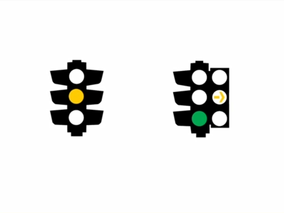 Yellow traffic lights